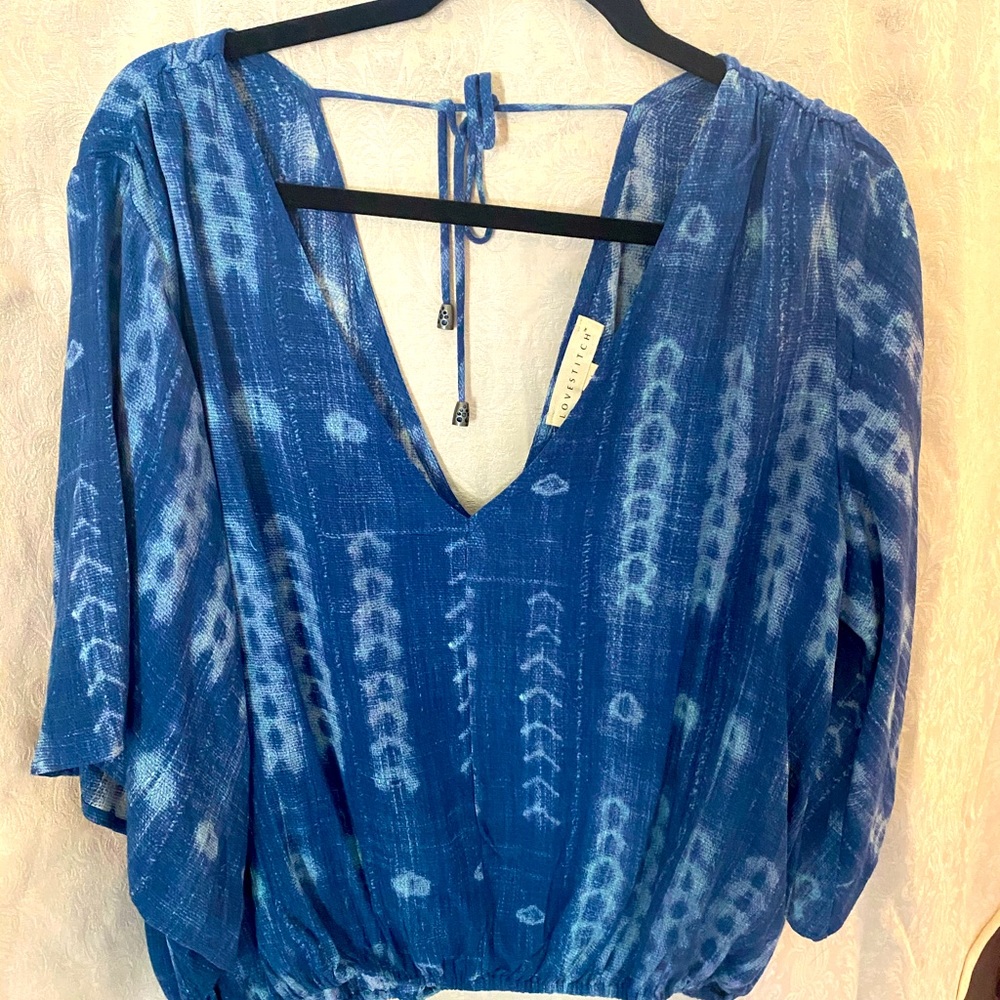 Foxy Love stitch rayon blouse.